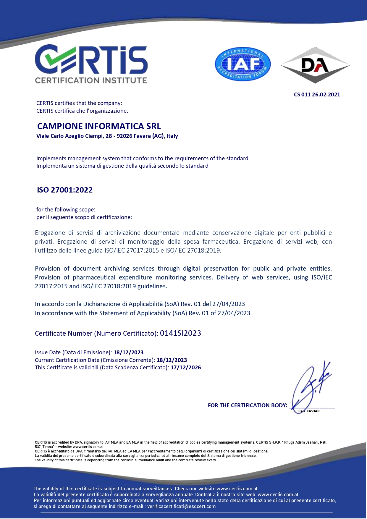 ISO 27001:2013